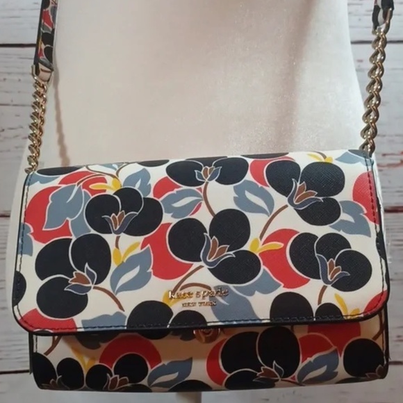 NEW Kate Spade Cameron Small Flap Crossbody Bag Breezy Floral Multiple - Picture 7 of 9